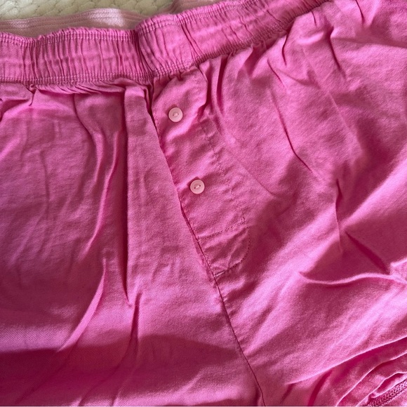 Victoria's Secret PINK Womens Pink Boxer Sleep Shorts with P logo Spring Flirty - Picture 3 of 7